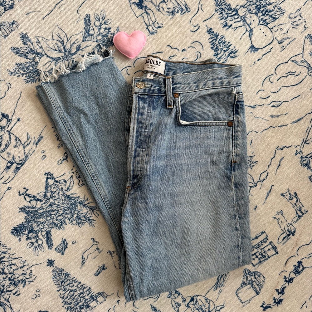 👖 EUC Agolde Riley Jean Zephyr* wash 100% cotton sz 29